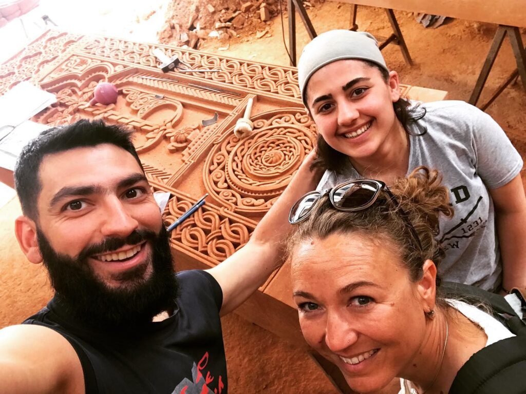 Khachkar carving masterclass in Yerevan