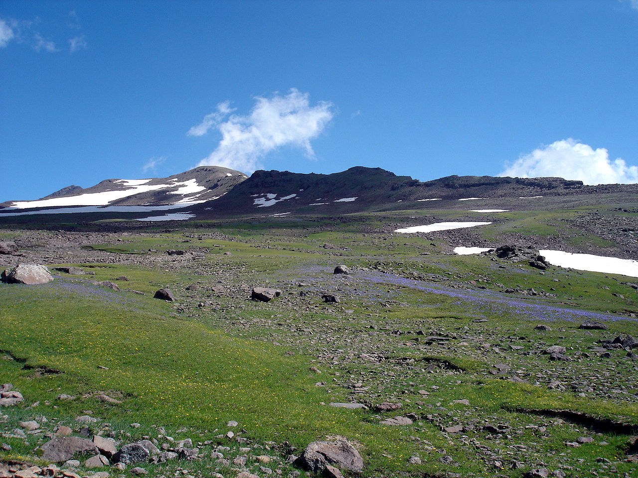 Climbing mount Aragats