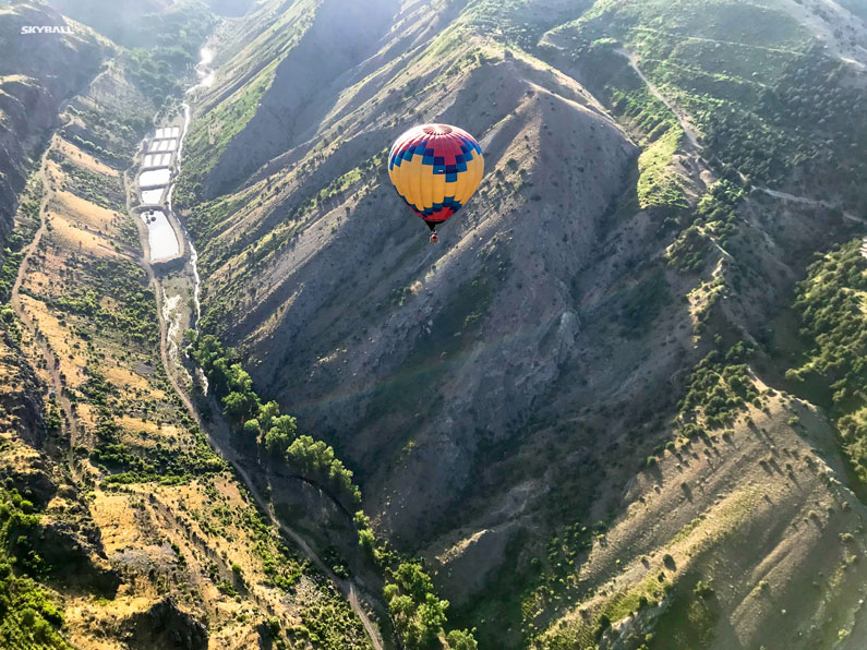 Sky ballon flight in Armenia